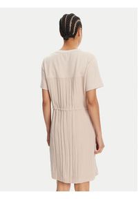 Liu Jo Sport Sukienka codzienna TA5128 T2921 Beżowy Regular Fit. Okazja: na co dzień. Kolor: beżowy. Materiał: wiskoza. Typ sukienki: proste, sportowe. Styl: sportowy, casual #4