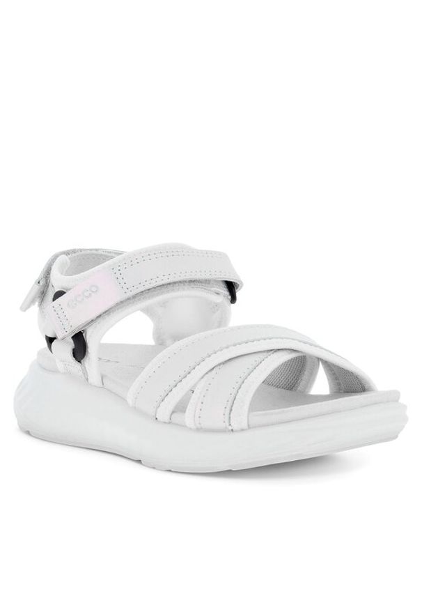 ecco - ECCO Sandały SP.1 Lite Sandal K 71214360343 Biały. Kolor: biały. Materiał: skóra