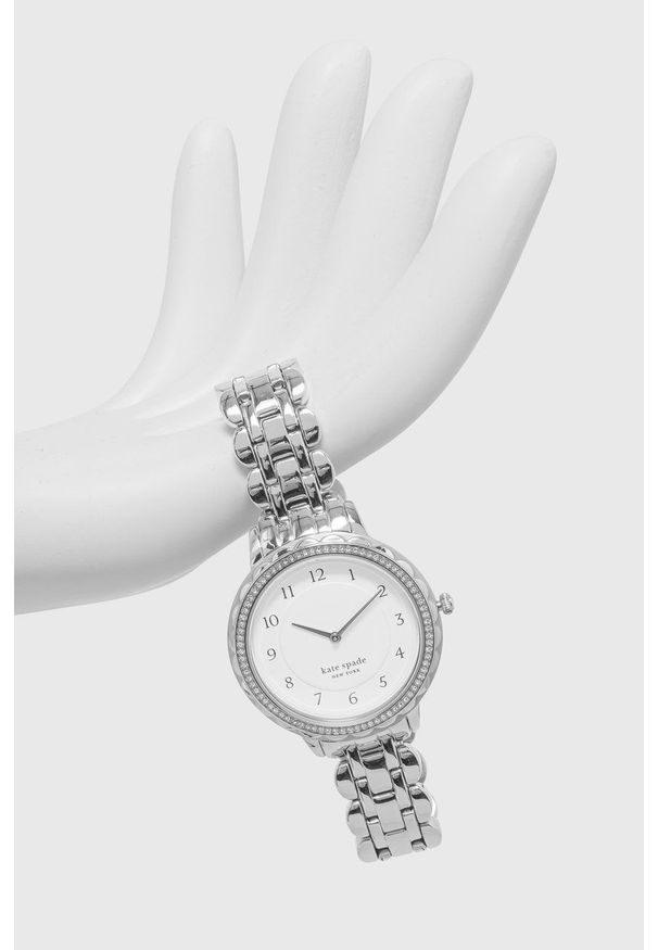 Kate Spade - Zegarek. Kolor: srebrny. Materiał: materiał