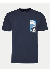 Pierre Cardin T-Shirt 21060/000/2102 Granatowy Modern Fit. Kolor: niebieski. Materiał: bawełna
