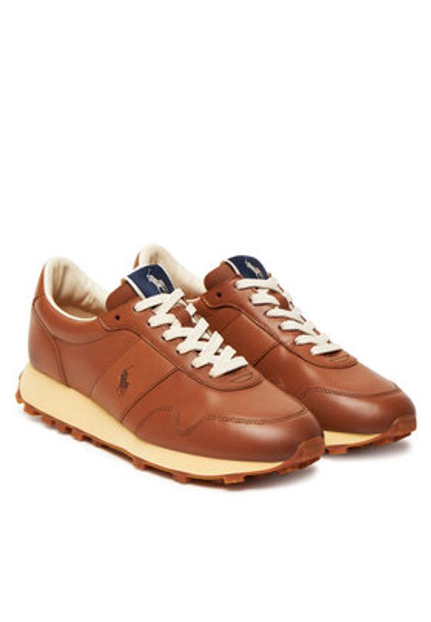 Polo Ralph Lauren Sneakersy Prl Trail125 Sk Ltl 804956685001 Brązowy. Kolor: brązowy. Materiał: skóra