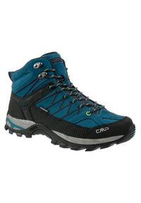 Buty trekkingowe męskie CMP Rigel Mid WP. Wysokość cholewki: za kostkę. Zapięcie: sznurówki. Kolor: niebieski, wielokolorowy. Materiał: materiał, zamsz, skóra. Szerokość cholewki: normalna. Sport: turystyka piesza