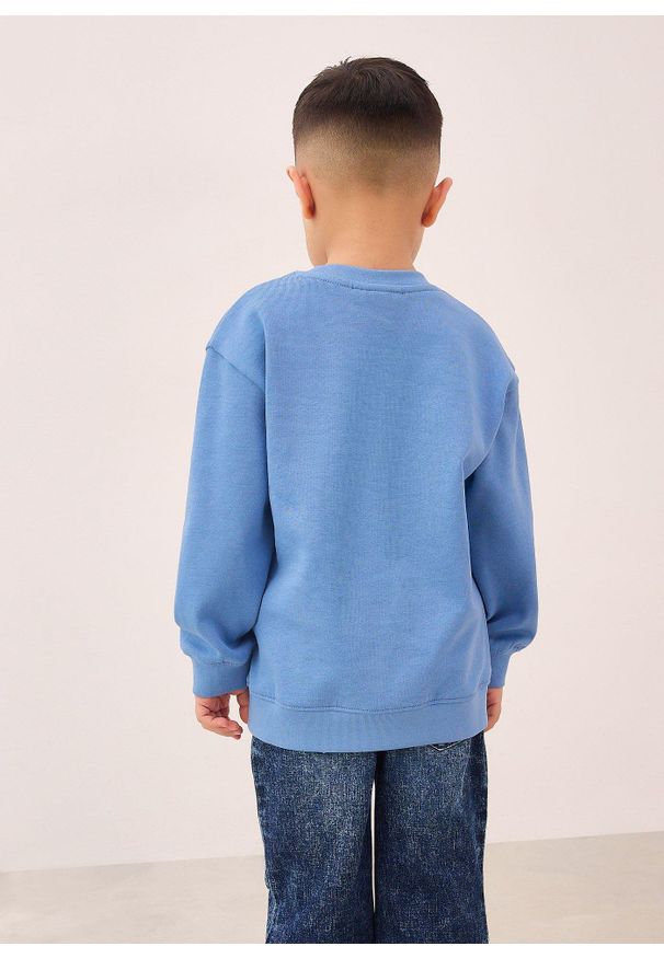 bonprix - Bluza z czystej bawełny organicznej. Kolor: niebieski. Materiał: bawełna