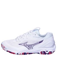 Mizuno - Buty do piłki ręcznej damskie, Wave Stealth 6. Kolor: niebieski, wielokolorowy, różowy, biały, fioletowy. Materiał: syntetyk, materiał, tkanina, guma. Model: Mizuno Wave. Sport: piłka ręczna #2