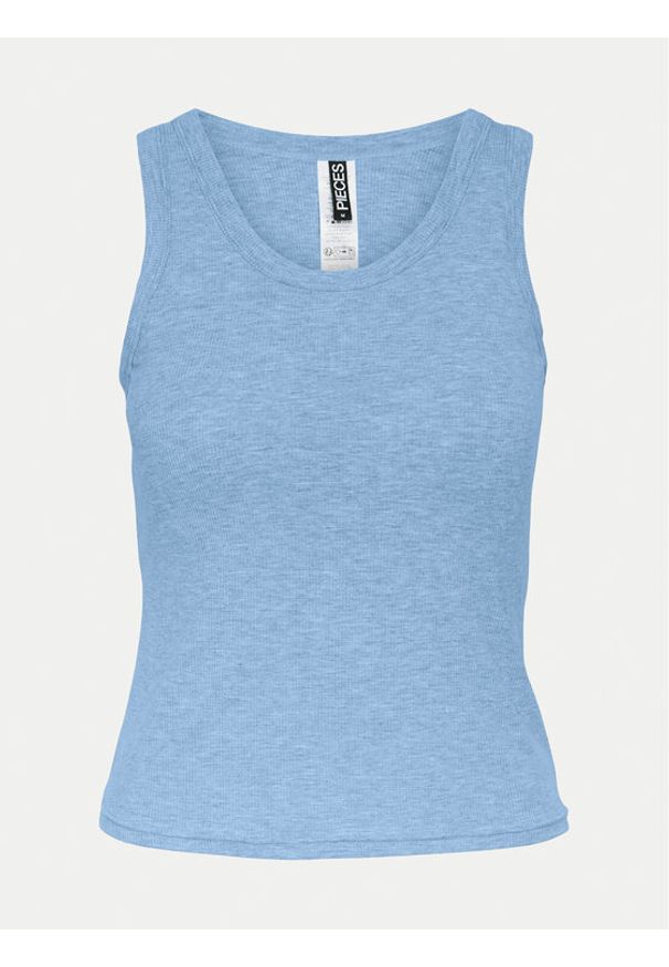 Pieces Top Anibi 17150269 Niebieski Regular Fit. Kolor: niebieski. Materiał: wiskoza