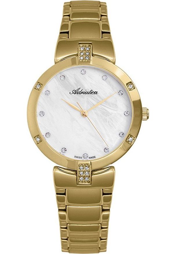 Zegarek Adriatica Zegarek damski Adriatica A3696.114FQZ CYRKONIE złoty. Kolor: złoty