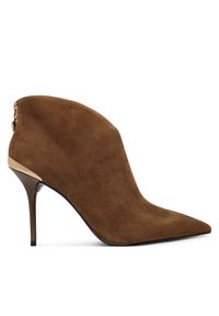 Love Moschino - LOVE MOSCHINO Botki JA21069G1PJA0218 Beżowy. Kolor: beżowy. Materiał: skóra, zamsz #1