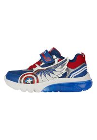 Baskets Geox J CIBERDRON BOY Bleu. Kolor: niebieski, czerwony, wielokolorowy. Materiał: tkanina, syntetyk. Sport: turystyka piesza #1