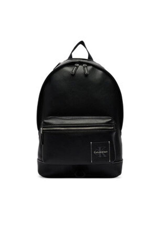 Calvin Klein Plecak Bold Pebble Round Backpack LV04D3425G Czarny. Kolor: czarny. Materiał: skóra