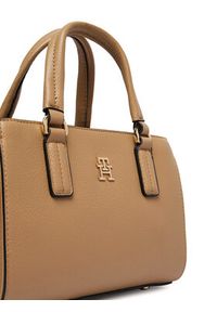 TOMMY HILFIGER - Tommy Hilfiger Torebka Th Daily Mini Tote AW0AW18379 Brązowy. Kolor: brązowy. Materiał: skórzane #7
