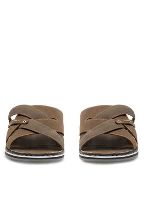 Rieker Klapki 21599-24 Brązowy. Kolor: brązowy. Materiał: syntetyk