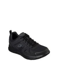 skechers - Buty na co dzień na trening męskie SKECHERS TRACK skóra siateczka. Okazja: na co dzień. Kolor: czarny. Materiał: skóra. Sport: fitness #2