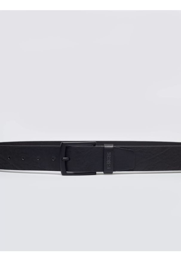 Big-Star - Pasek męski skórzany czarny Kiris 906. Kolor: czarny. Materiał: skóra. Wzór: jednolity. Styl: casual, elegancki