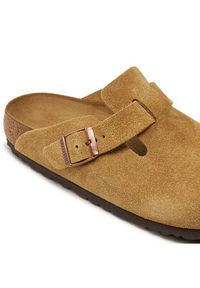 Birkenstock Klapki Boston Leve 1026164 Beżowy. Kolor: beżowy. Materiał: skóra, zamsz
