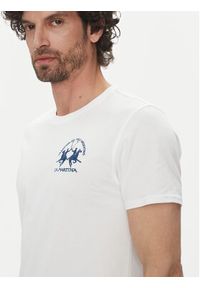 La Martina T-Shirt Vernie MAR009 JS206 Biały Regular Fit. Kolor: biały. Materiał: bawełna #4