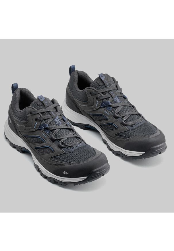 quechua - Buty turystyczne męskie Quechua MH100. Kolor: szary, niebieski, wielokolorowy. Materiał: kauczuk. Sport: turystyka piesza, wspinaczka