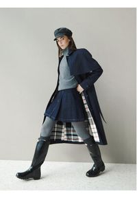 Hunter Trencz Keltie HARW0014251 Granatowy Regular Fit. Kolor: niebieski. Materiał: bawełna #10