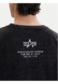 Alpha Industries T-Shirt Acid Logo 258519 Czarny Regular Fit. Kolor: czarny. Materiał: bawełna #4