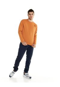 LEONE 1947 APPAREL - Męska koszulka Leone z długim rękawem Shades. Kolor: pomarańczowy. Materiał: bawełna. Długość rękawa: długi rękaw. Długość: długie. Sport: fitness