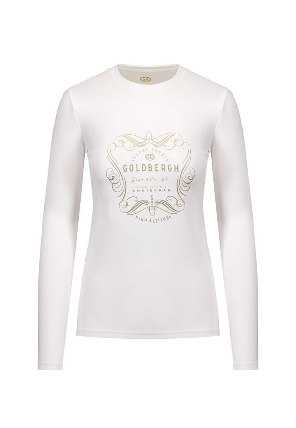 Goldbergh - Longsleeve GOLDBERGH CHAMPAGNE. Okazja: do domu, na co dzień. Materiał: dzianina. Długość rękawa: długi rękaw. Wzór: nadruk. Styl: casual