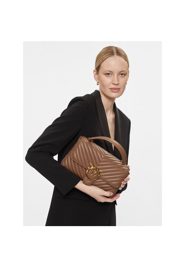 Pinko - Torebka PINKO. Kolor: brązowy