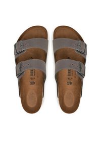 Birkenstock Klapki Arizona 1027046 Szary. Kolor: szary. Materiał: zamsz, skóra