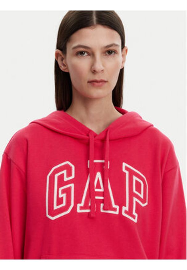 GAP - Gap Bluza 870537-08 Różowy Relaxed Fit. Kolor: różowy. Materiał: bawełna