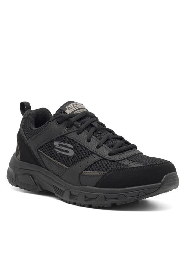 skechers - Skechers Sneakersy OAK CANYON VERKETTA 51898 BBK Czarny. Kolor: czarny. Materiał: skóra