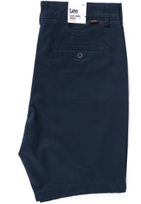 Lee - SPODENKI LEE SLIM CHINO SHORT DARK NAVY L73HLA21. Materiał: materiał