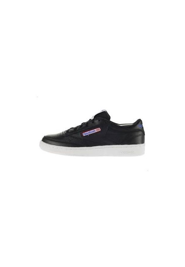 Buty do chodzenia męskie Reebok Club C 85 SO. Zapięcie: sznurówki. Kolor: czarny. Materiał: skóra, syntetyk, tkanina, materiał. Szerokość cholewki: normalna. Model: Reebok Club. Sport: turystyka piesza