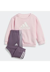 Adidas - Dres dziecięcy ADIDAS. Kolor: fioletowy, wielokolorowy, różowy. Materiał: bawełna, poliester, materiał