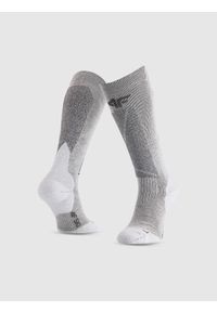 4f - 4F Skarpety narciarskie z wełną merino damskie - szare 35-38. Kolor: szary. Materiał: wełna. Sport: narciarstwo #1