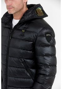 Blauer USA - BLAUER Czarna męska puchowa kurtka Enrique z goglami, Rozmiar XL. Kolor: czarny. Materiał: puch #3