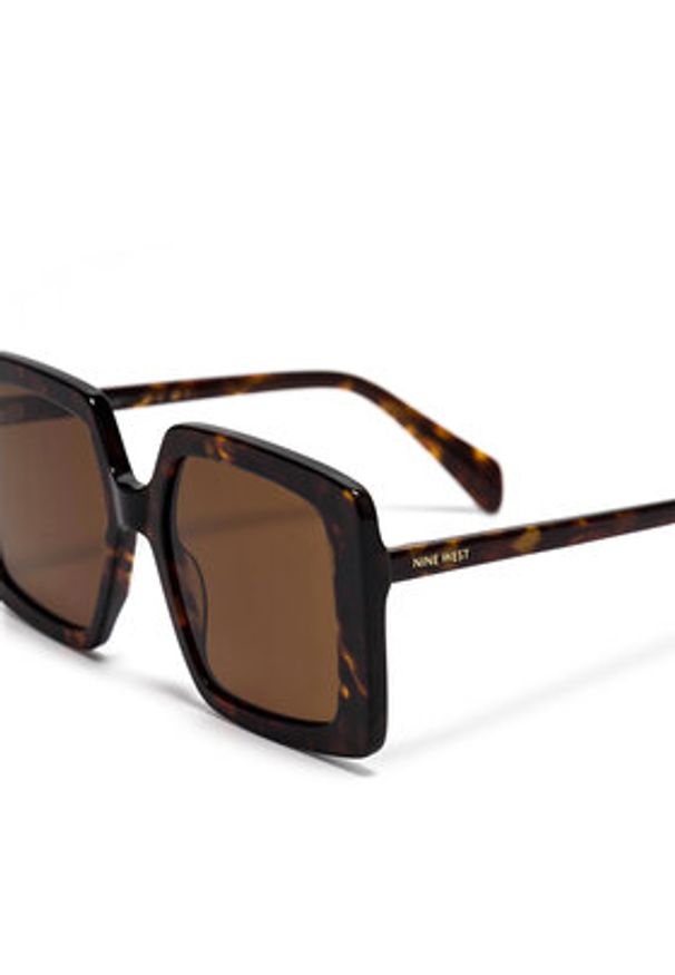 Nine West Okulary przeciwsłoneczne NW 6629S Brązowy. Kolor: brązowy