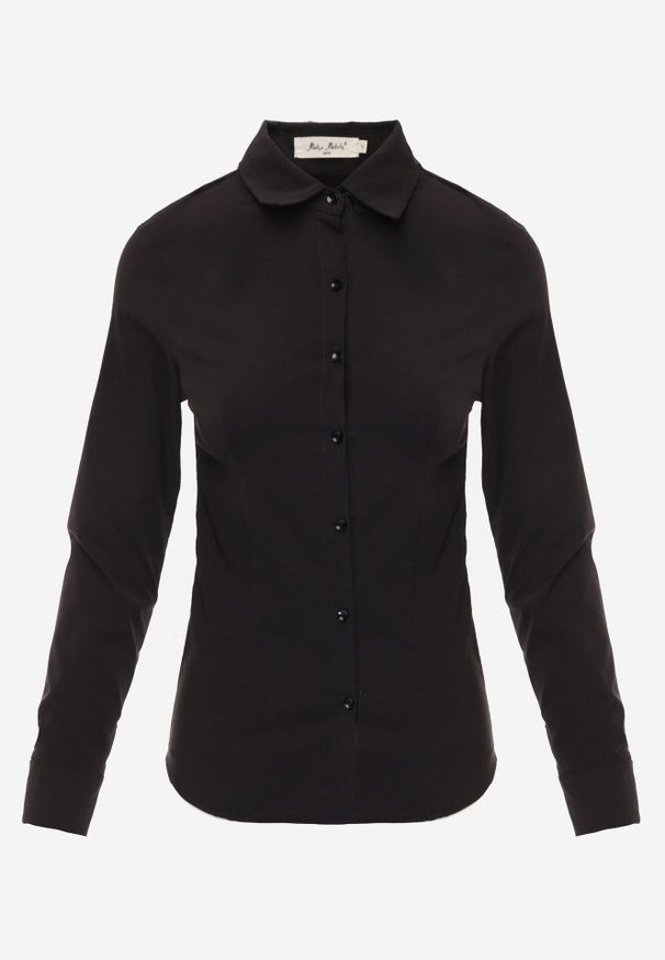 Born2be - Czarna Koszula na Guziki Jejorra. Okazja: do pracy, na spotkanie biznesowe. Kolor: czarny. Materiał: jeans, wiskoza, bawełna, tkanina. Styl: klasyczny, biznesowy, elegancki