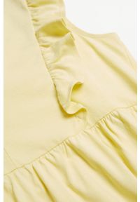 mango - Mango - Sukienka CARILE. Kolor: żółty. Materiał: bawełna, materiał. Typ sukienki: rozkloszowane #5
