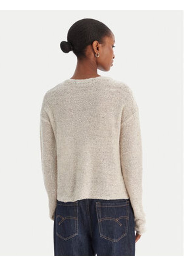 Vero Moda Bluzka Leilani 10318223 Beżowy Loose Fit. Kolor: beżowy. Materiał: syntetyk