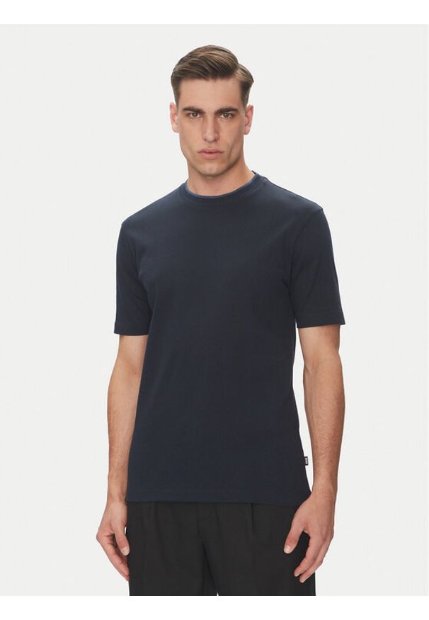 BOSS T-Shirt H-Thompson 59 50524998 Granatowy Regular Fit. Kolor: niebieski. Materiał: bawełna