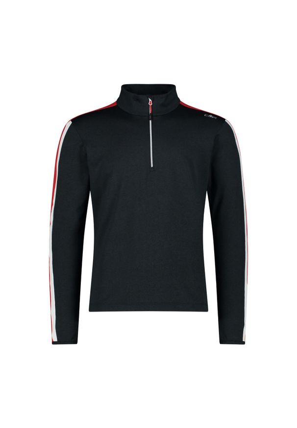 Golf męski techniczny CMP 39L2577. Okazja: na co dzień. Typ kołnierza: golf. Kolor: czerwony, czarny, wielokolorowy, biały. Styl: casual, sportowy