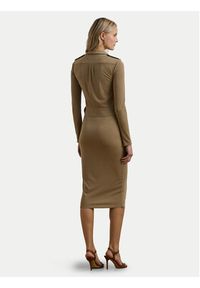 Lauren Ralph Lauren - LAUREN RALPH LAUREN Sukienka codzienna 200963901001 Beżowy Slim Fit. Okazja: na co dzień. Kolor: beżowy. Materiał: syntetyk. Typ sukienki: proste. Styl: casual #3