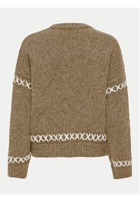 only - ONLY Sweter Amanda 15330089 Brązowy Regular Fit. Kolor: brązowy. Materiał: syntetyk #7