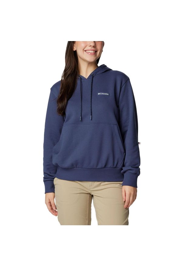 columbia - Bluza damska Columbia Marble Canyon French Terry Hoodie. Kolor: niebieski. Materiał: bawełna, poliester