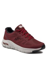 skechers - Skechers Sneakersy Charge Back 232042/BURG Bordowy. Kolor: czerwony. Materiał: materiał #3