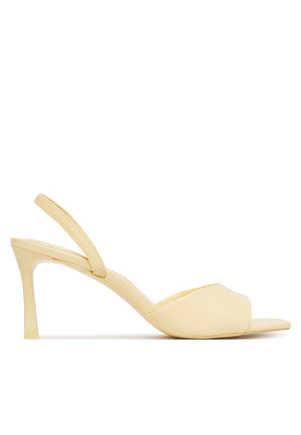 Aldo Sandały Andya 14295882 Żółty. Kolor: żółty. Materiał: skóra