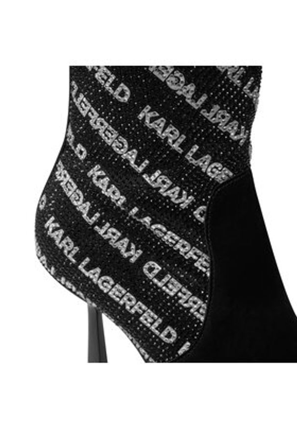 Karl Lagerfeld - KARL LAGERFELD Botki KL31354 Czarny. Kolor: czarny. Materiał: materiał