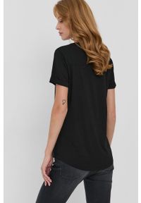 Lauren Ralph Lauren T-shirt damski kolor czarny. Okazja: na co dzień. Kolor: czarny. Materiał: dzianina. Wzór: aplikacja. Styl: casual #4