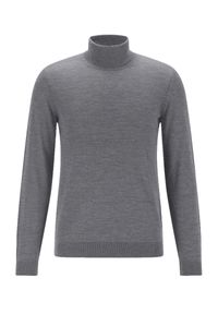 Lanieri Fashion - Szary golf męski SW22. Typ kołnierza: golf. Kolor: szary. Materiał: akryl, wełna, materiał #1