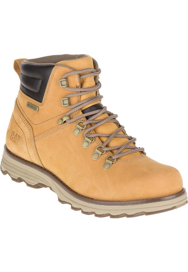 CATerpillar - Buty trekkingowe męskie Caterpillar Sire Waterproof. Wysokość cholewki: za kostkę. Zapięcie: sznurówki. Kolor: żółty. Materiał: materiał. Szerokość cholewki: normalna