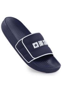 Big-Star - Klapki męskie plażowe basenowe granatowe Big Star RR174A045. Okazja: na plażę. Kolor: niebieski. Materiał: materiał. Styl: casual #1