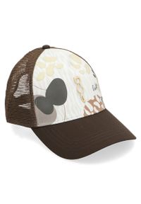 Czapka z daszkiem damska Anekke, wykonana z materiału tekstylnego z regulowanym zapięciem z tyłu, brązowa, 42481-061. Kolor: brązowy. Materiał: materiał. Styl: casual, klasyczny, elegancki #1